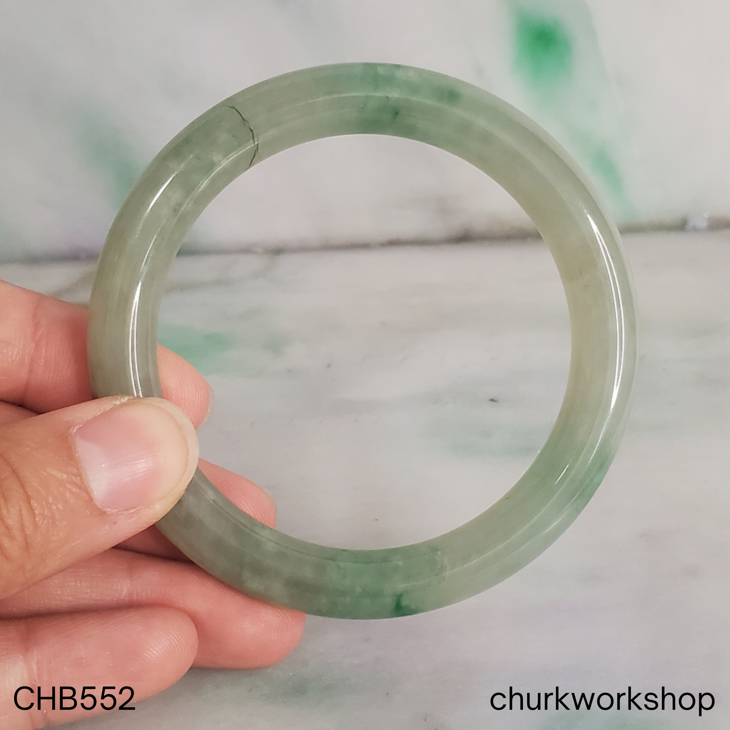 Light green with apple green jade bangle