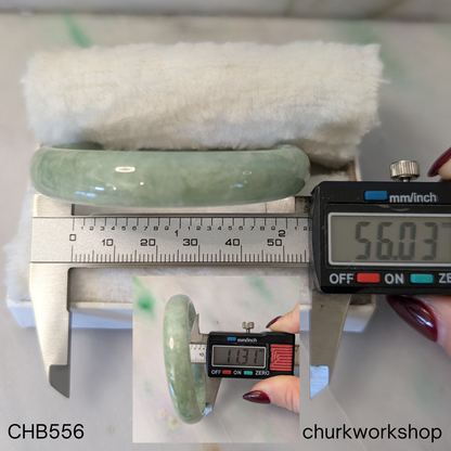 Light green jade bangle