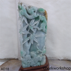Multicolor jade vase