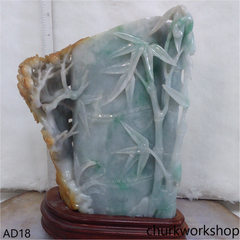 Multicolor jade vase