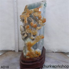 Multicolor jade vase
