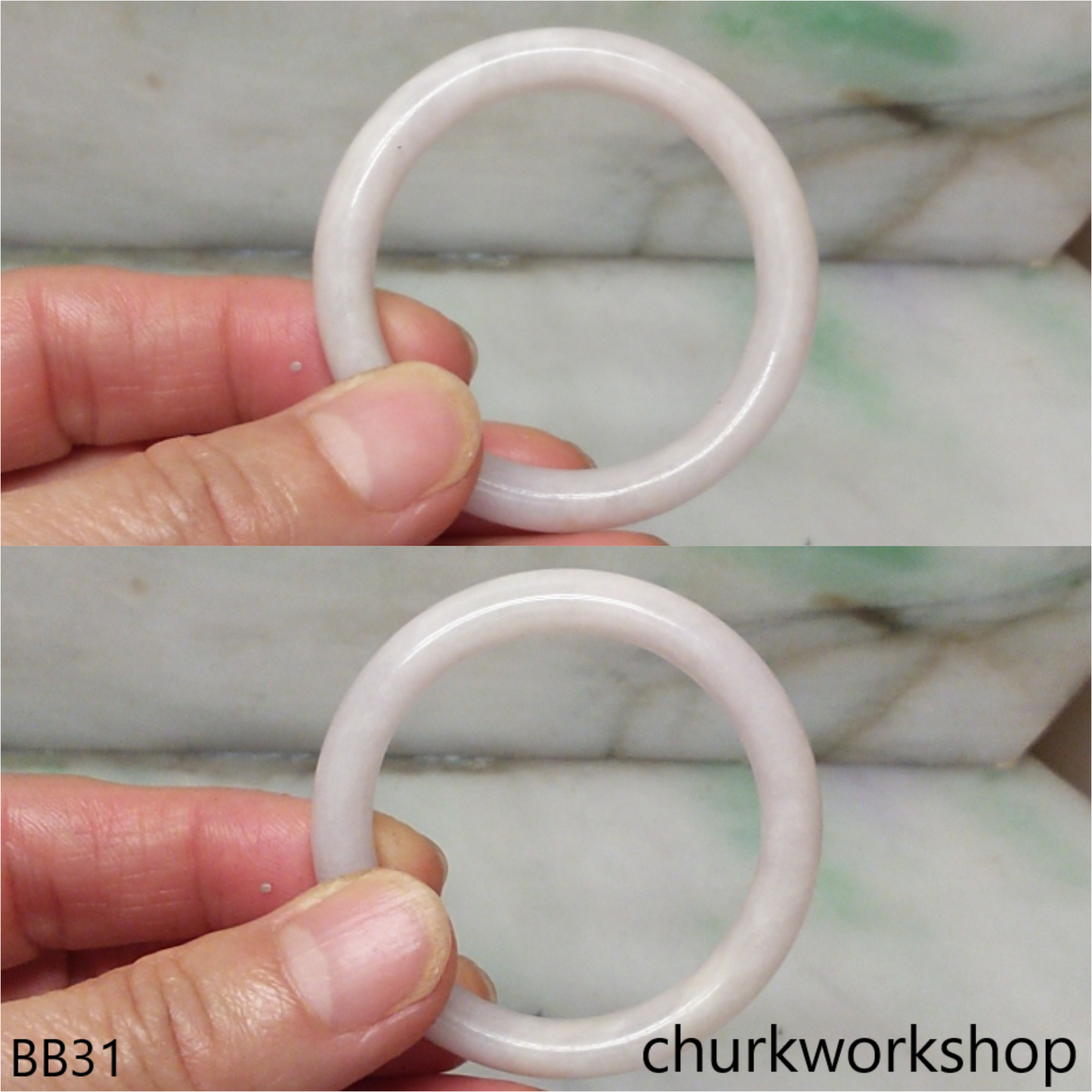 Baby lavender jade bangle