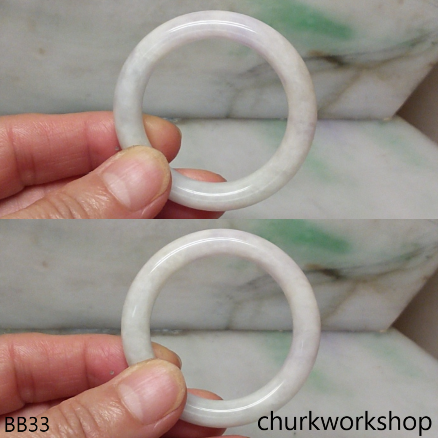 Pale lavender with pale green baby bangle