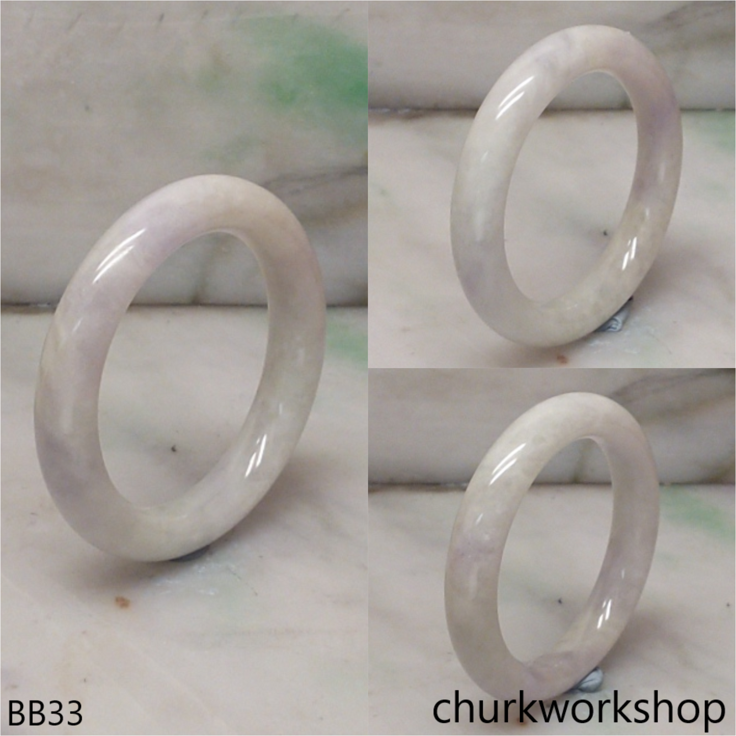 Pale lavender with pale green baby bangle