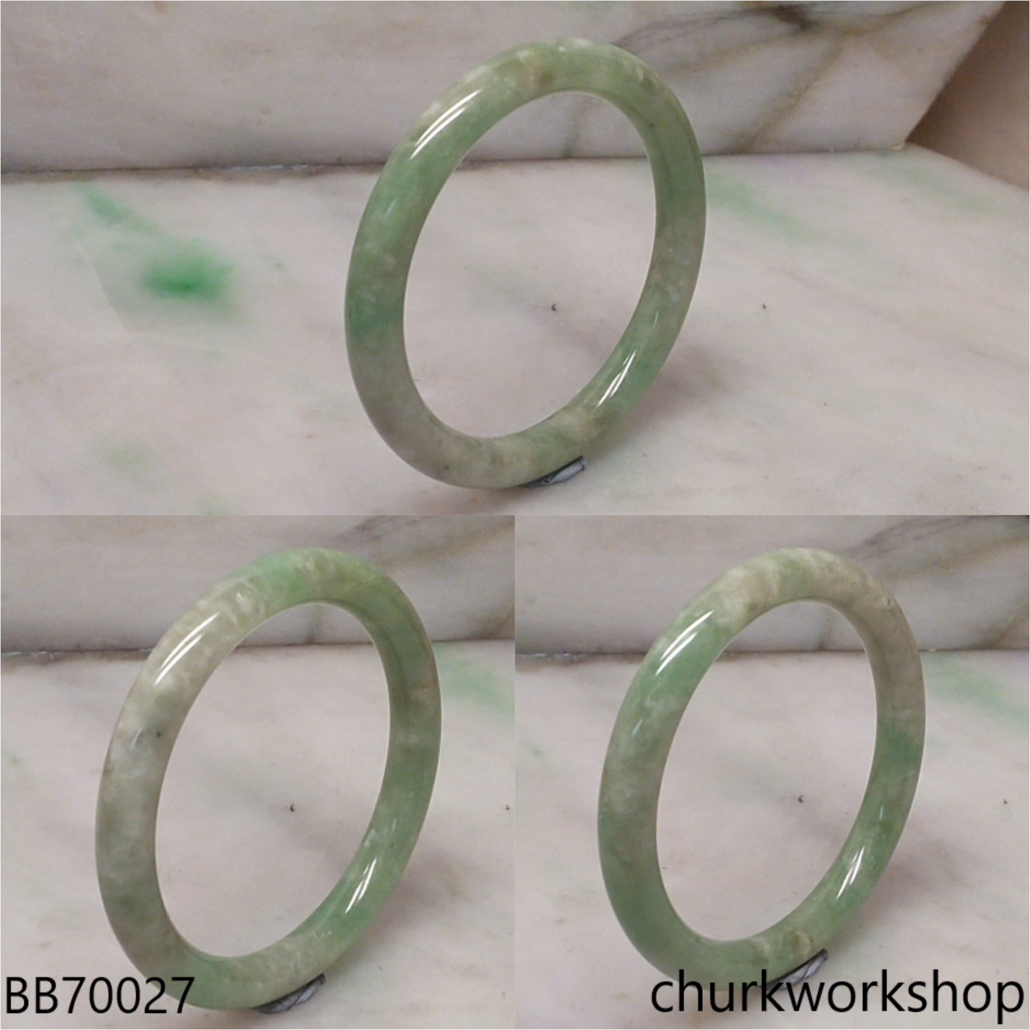 Light green toddler jade bangle