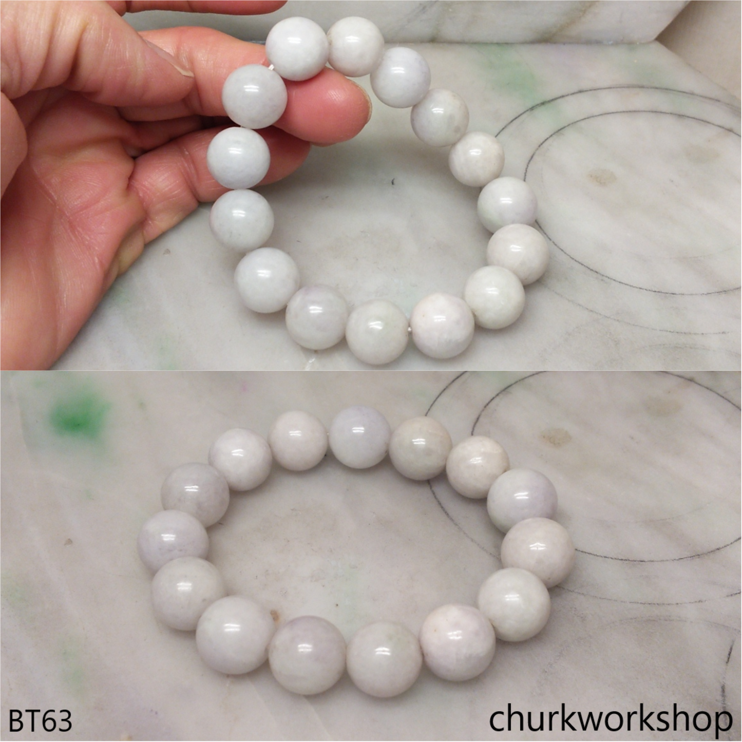 Light lavender beads bracelet