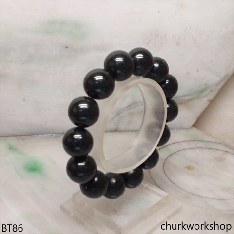Black beads jade bracelet