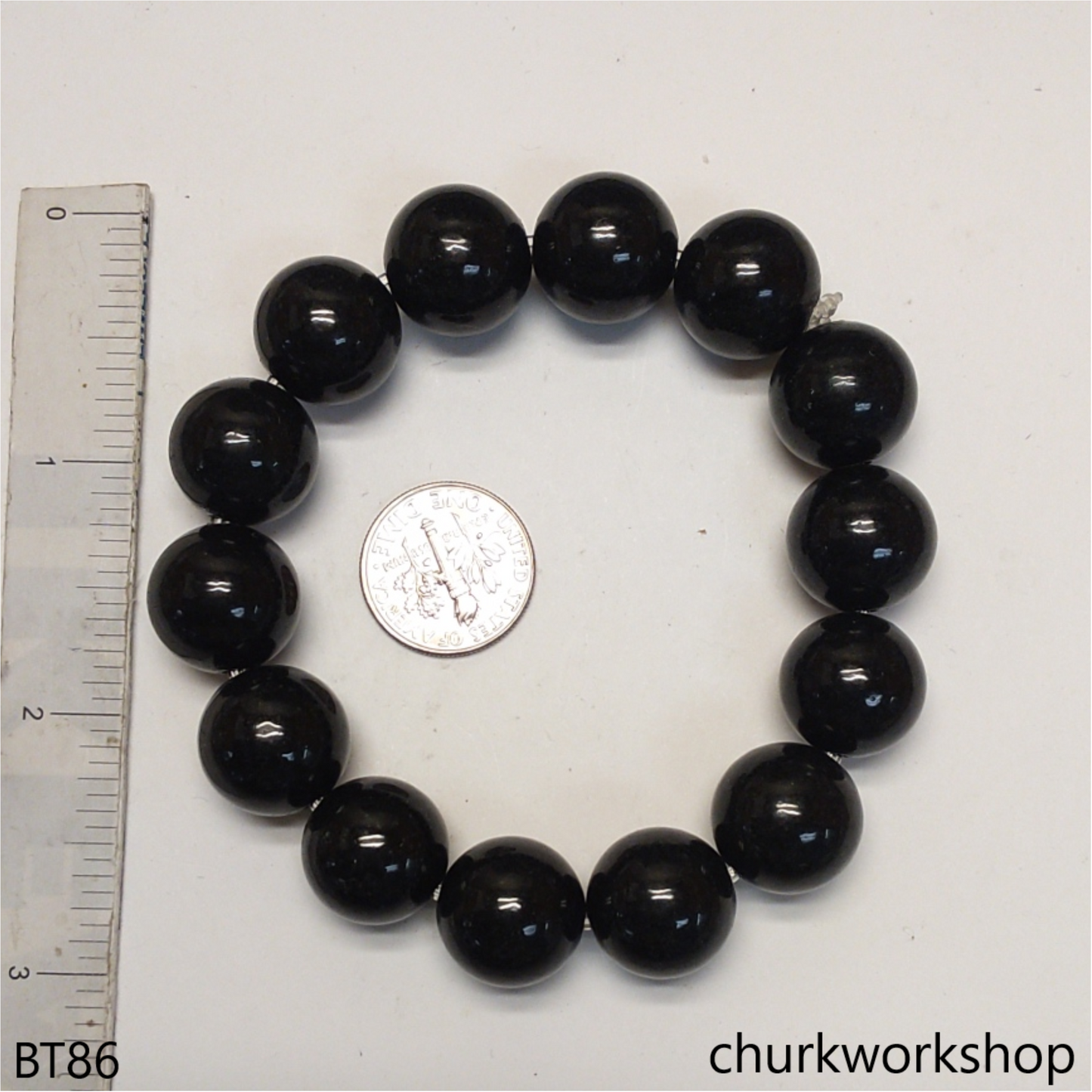 Black beads jade bracelet