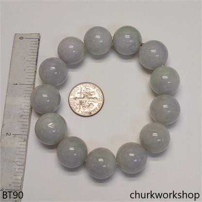 Pale lavender beads bracelet
