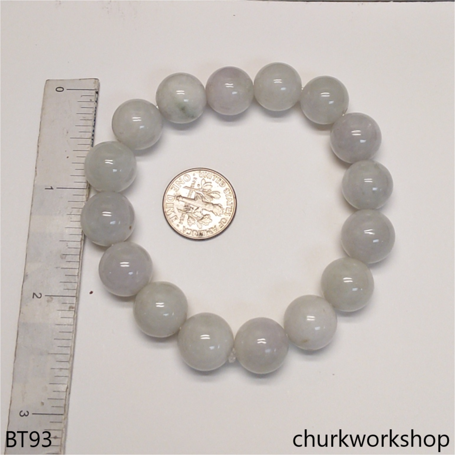Pale green beads bracelet
