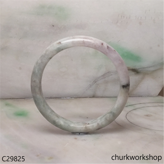 Light green mix bluish green & pale lavender jade bangle