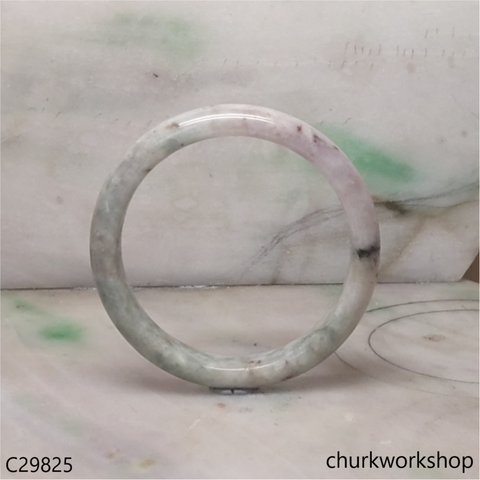 Light green mix bluish green & pale lavender jade bangle