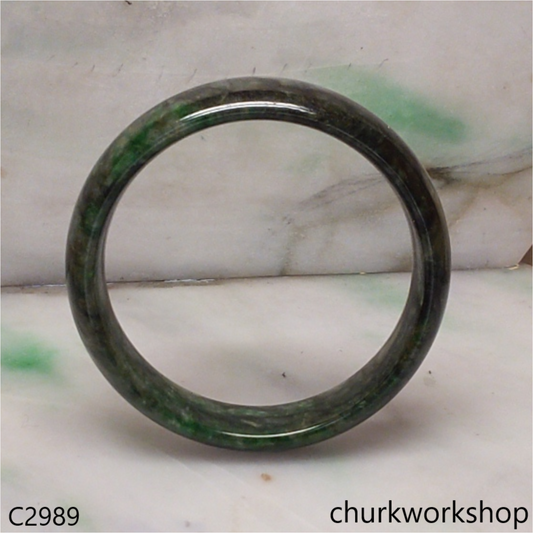 Dark green mix some green jade bangle