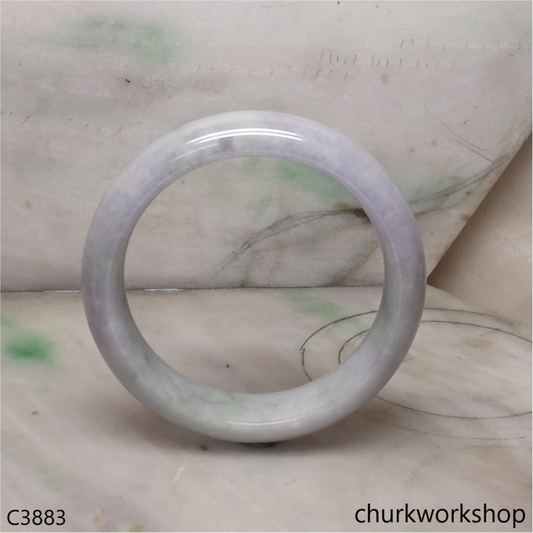 Lavender mix green jade bangle