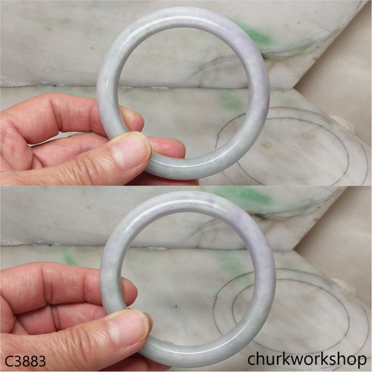 Lavender mix green jade bangle