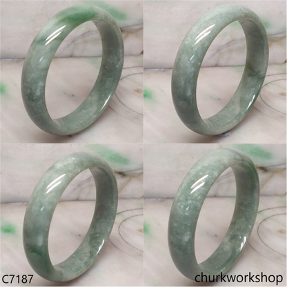 Large bluish green jade bangle