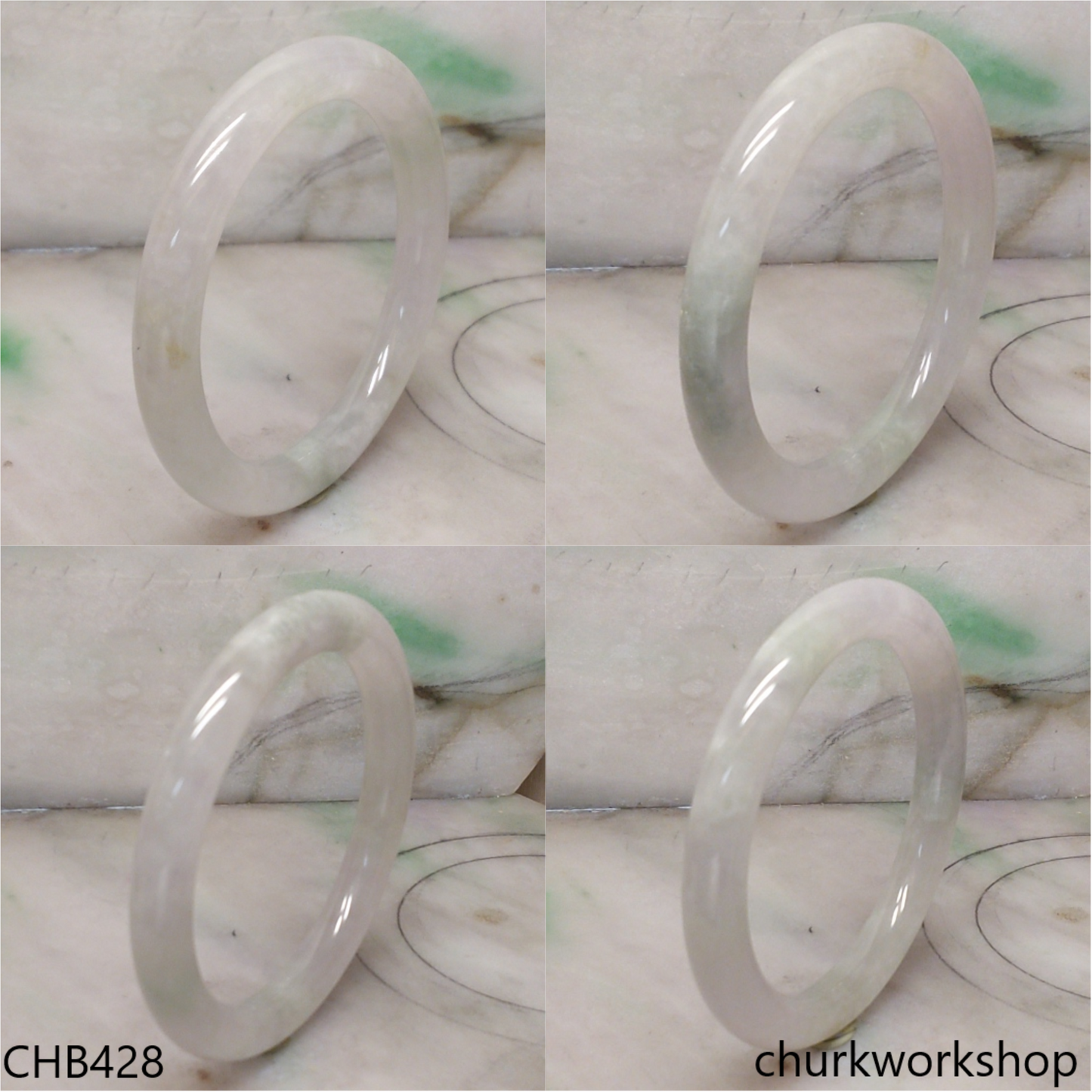 Light green jade bangle