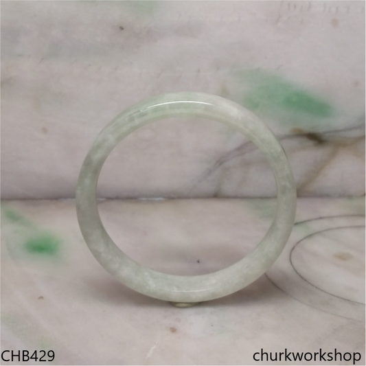 Light green square jade bangle