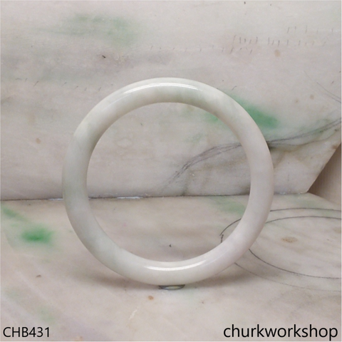 Pale green jade bangle