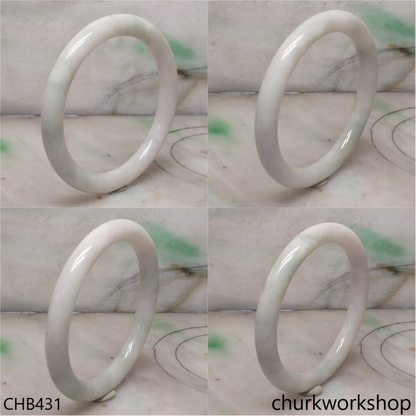 Pale green jade bangle