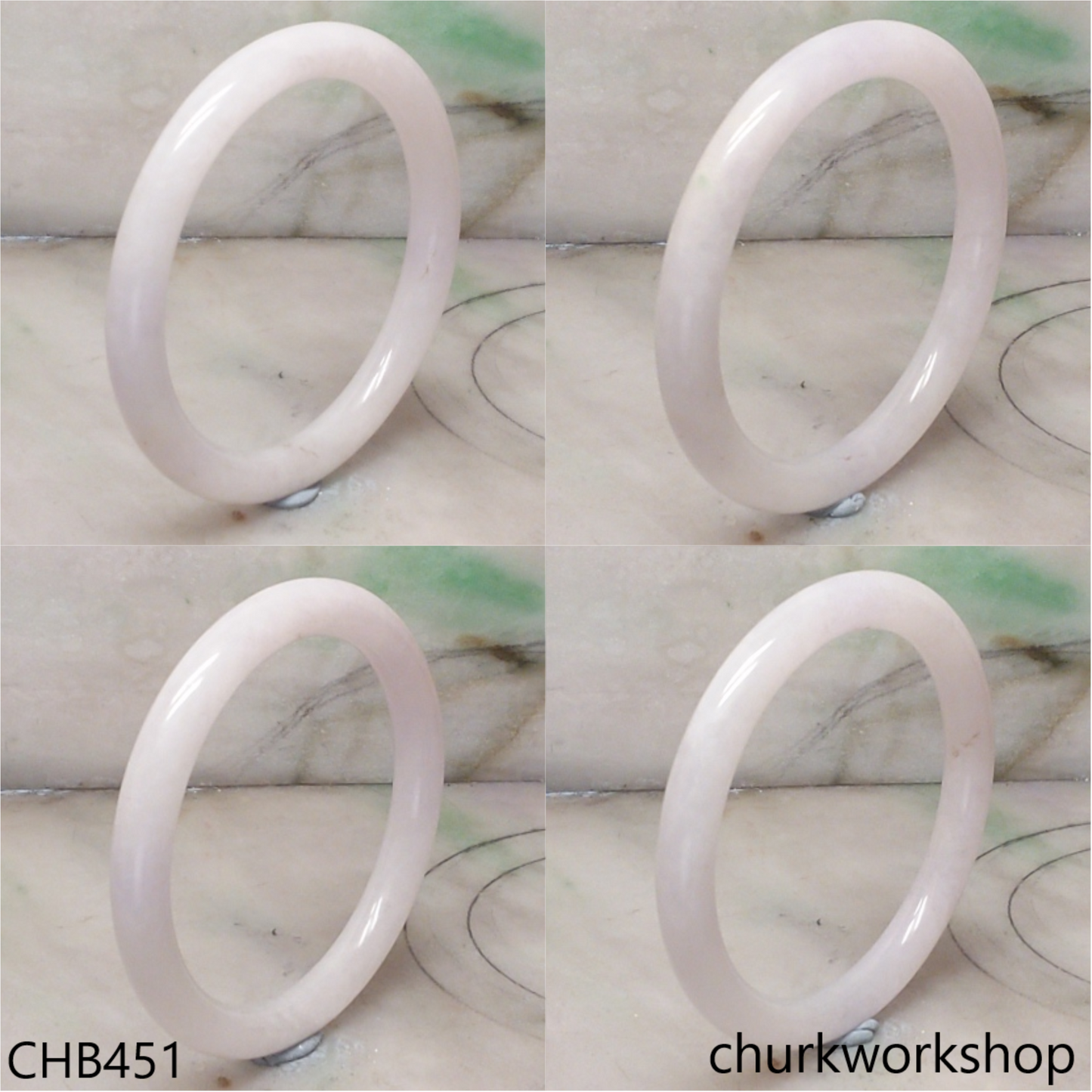 Light lavender jade bangle
