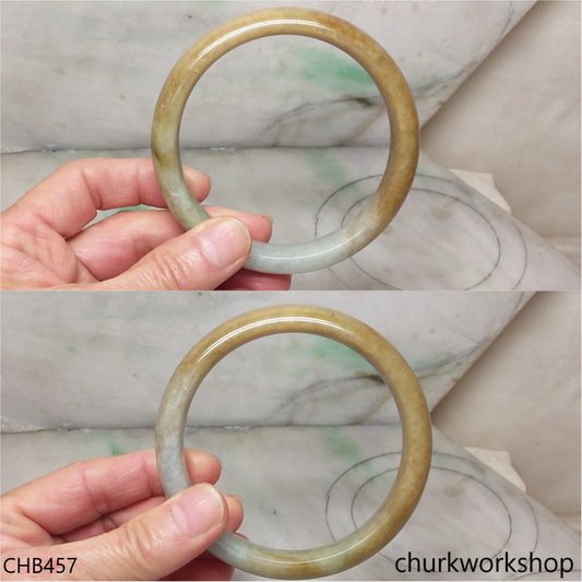 Extra large brownish jade bangle