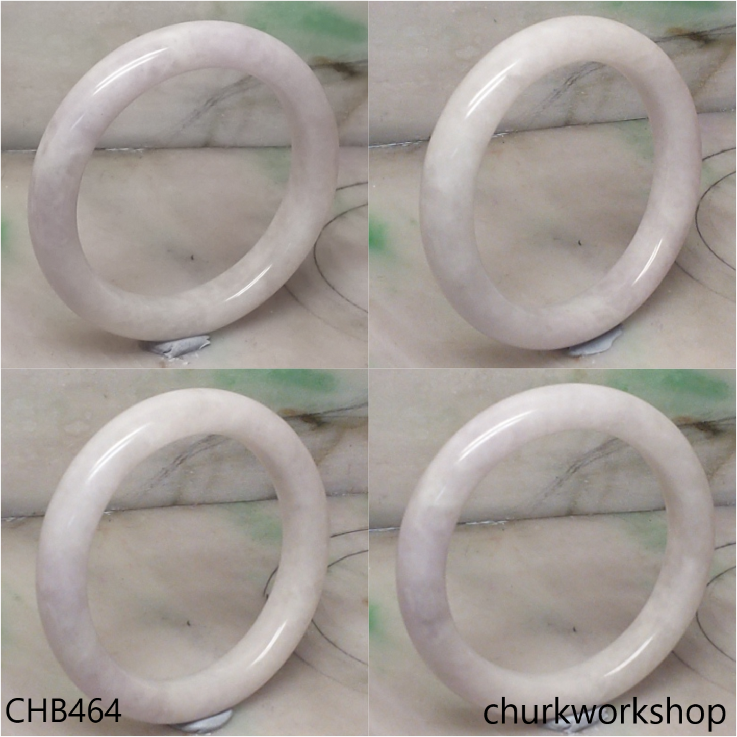 Pale lavender jade bangle