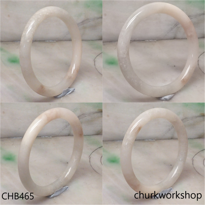 Pale green mix pale yellowish jade bangle
