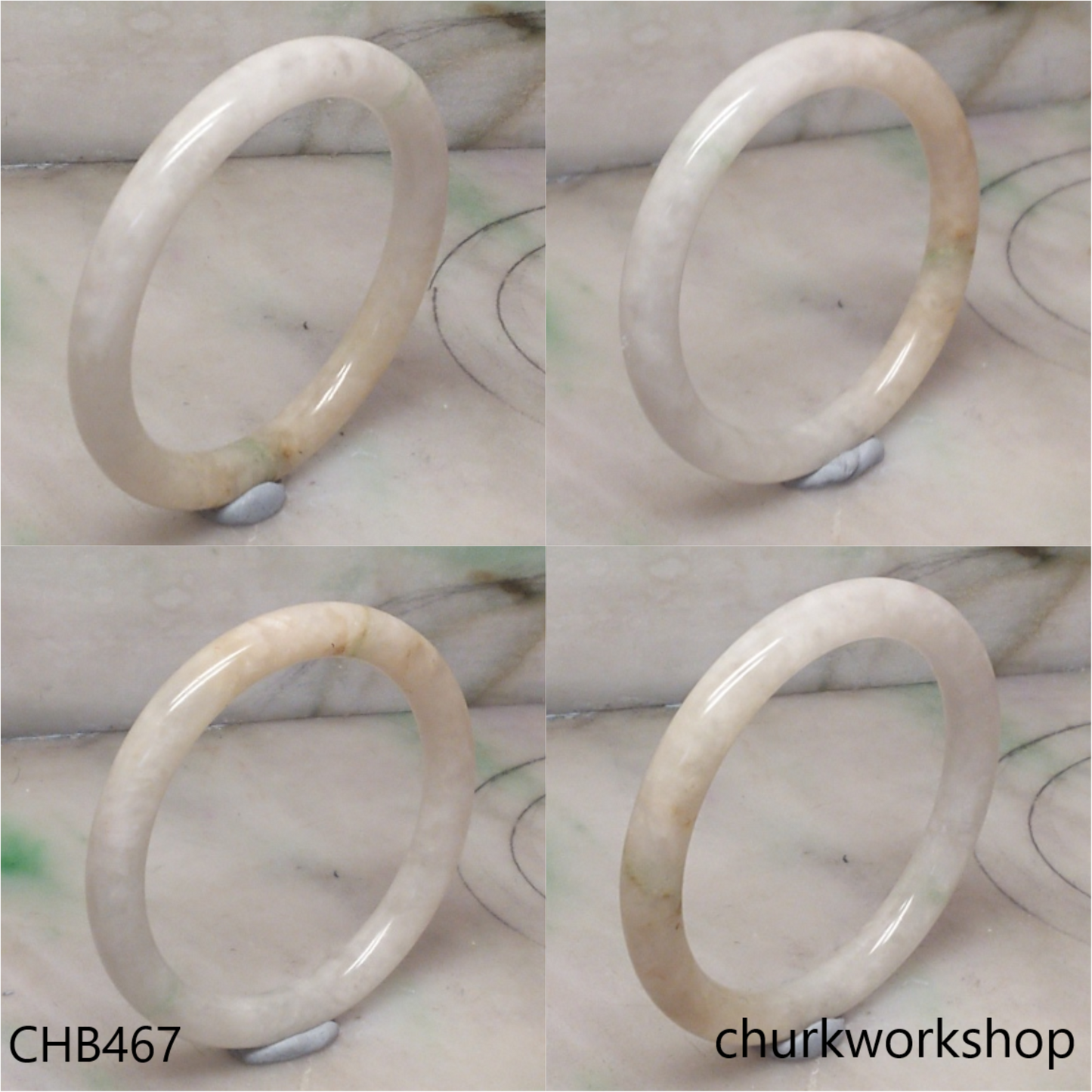 Pale yellowish jade bangle