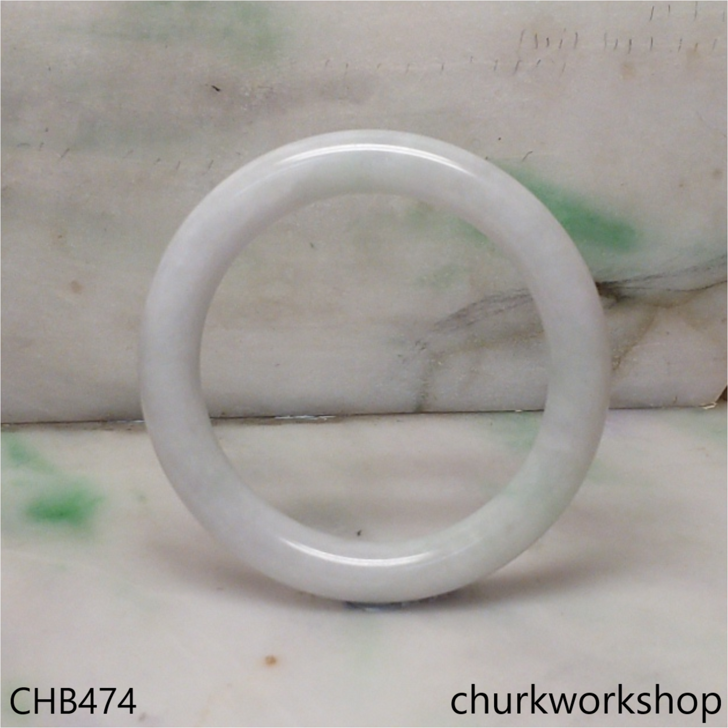 Pale lavender with pale green bangle