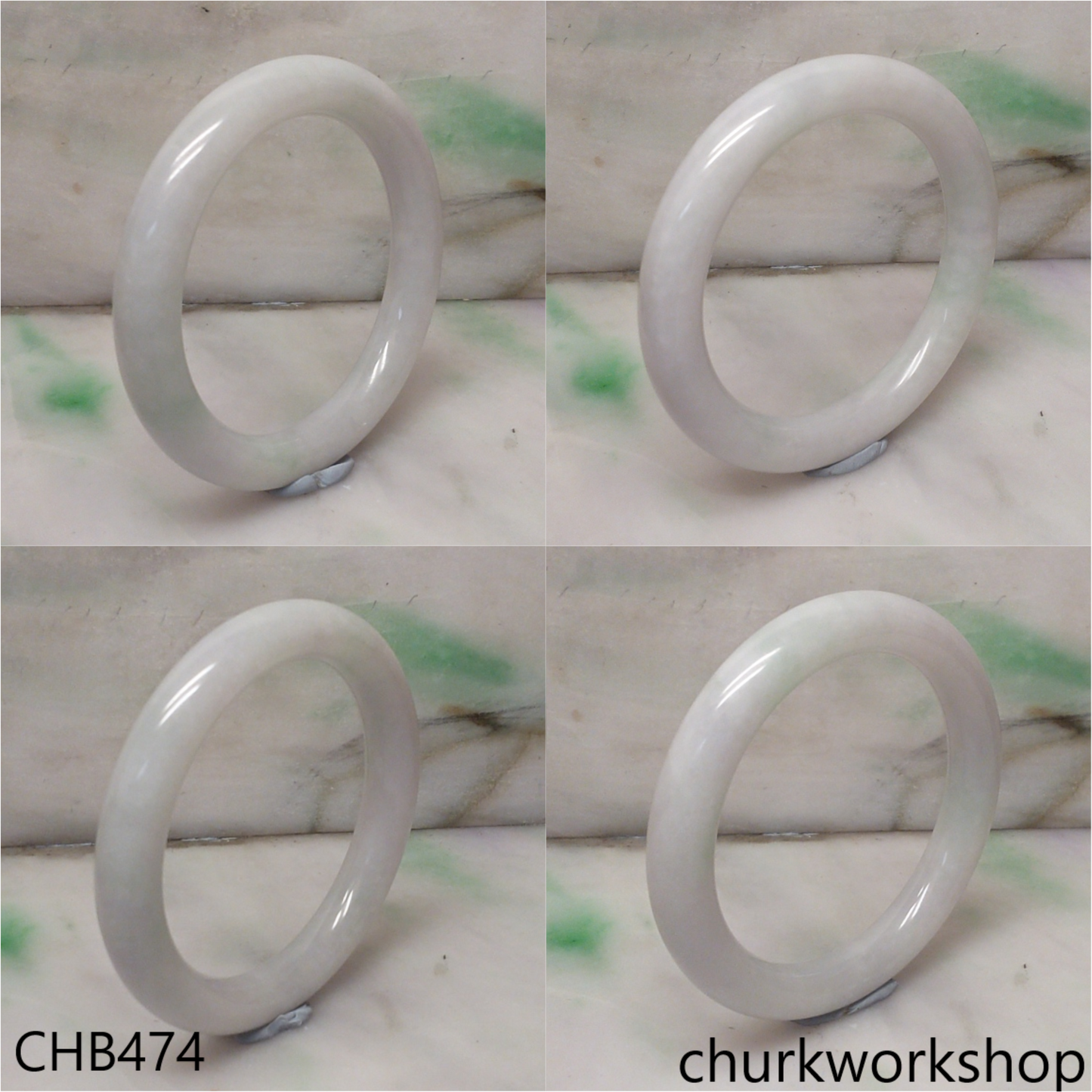Pale lavender with pale green bangle