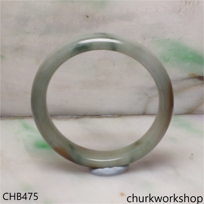 Bluish green jade bangle
