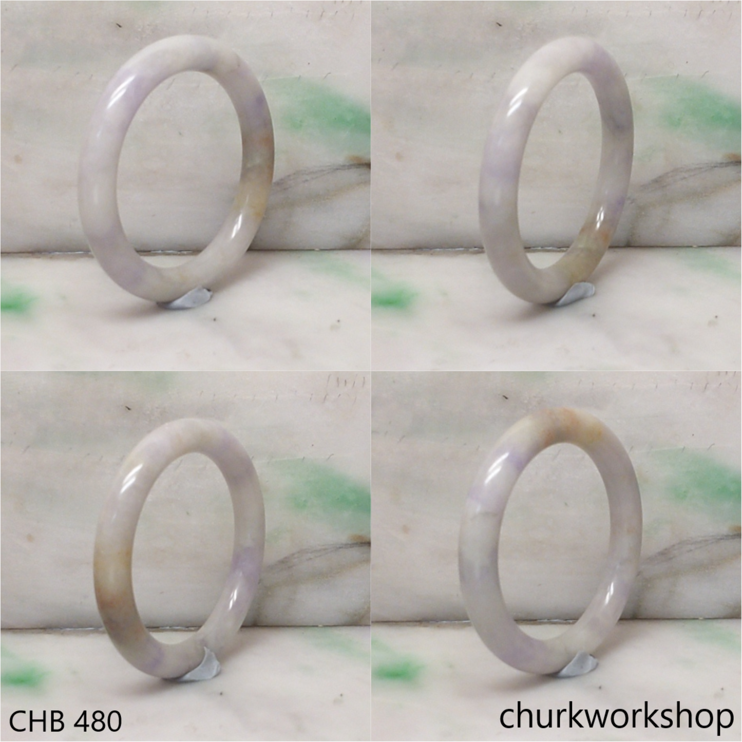 Lavender with brownish jade bangle