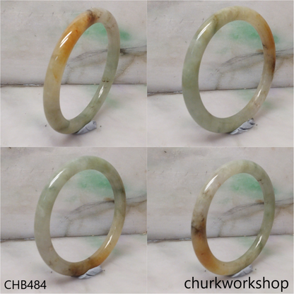 Green with splotches light brown bangle