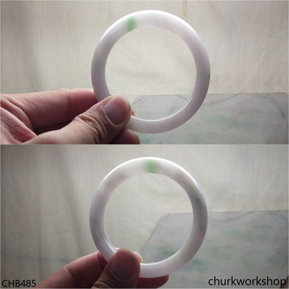 Lavender with green splotches jade bangle