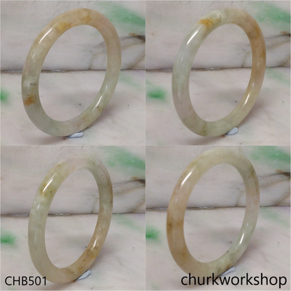 Light green with splotches light brown bangle