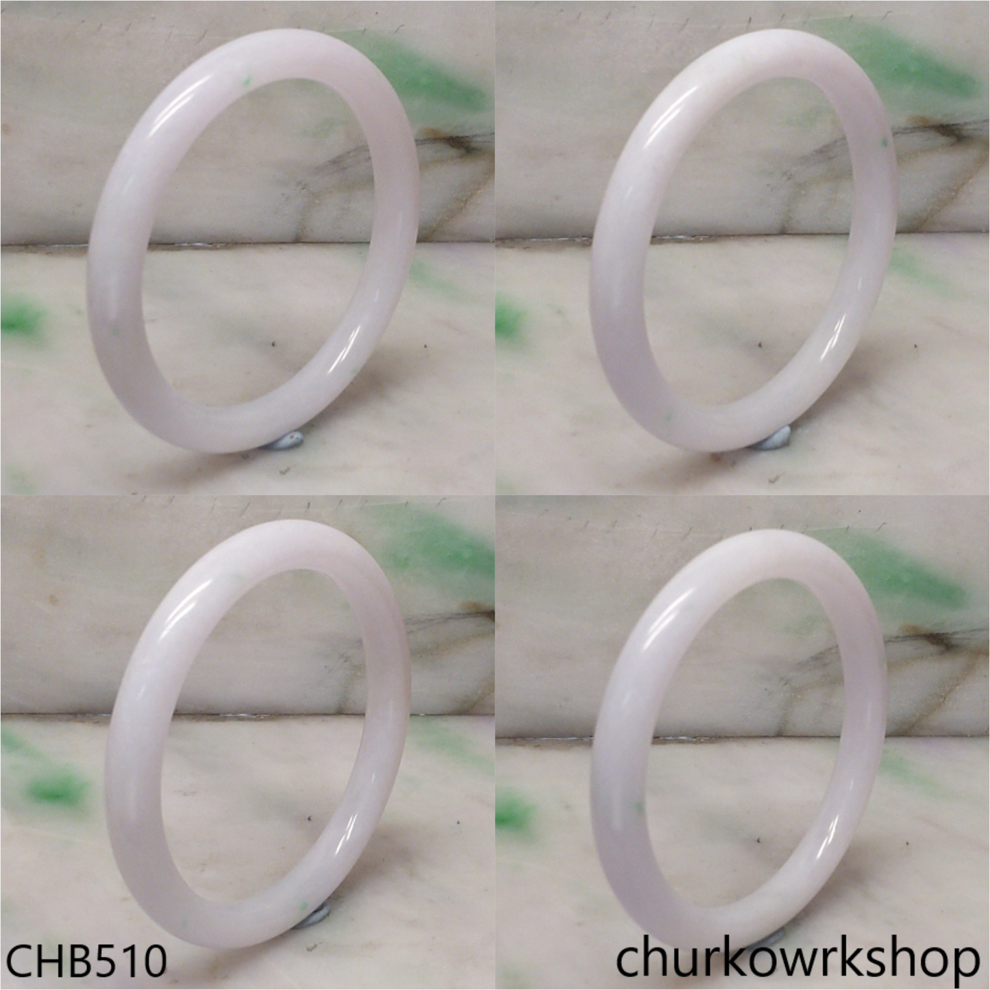 Light lavender jade bangle
