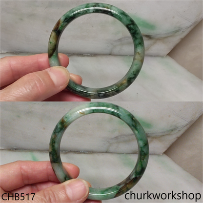 Multi-color jade bangle