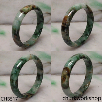 Multi-color jade bangle