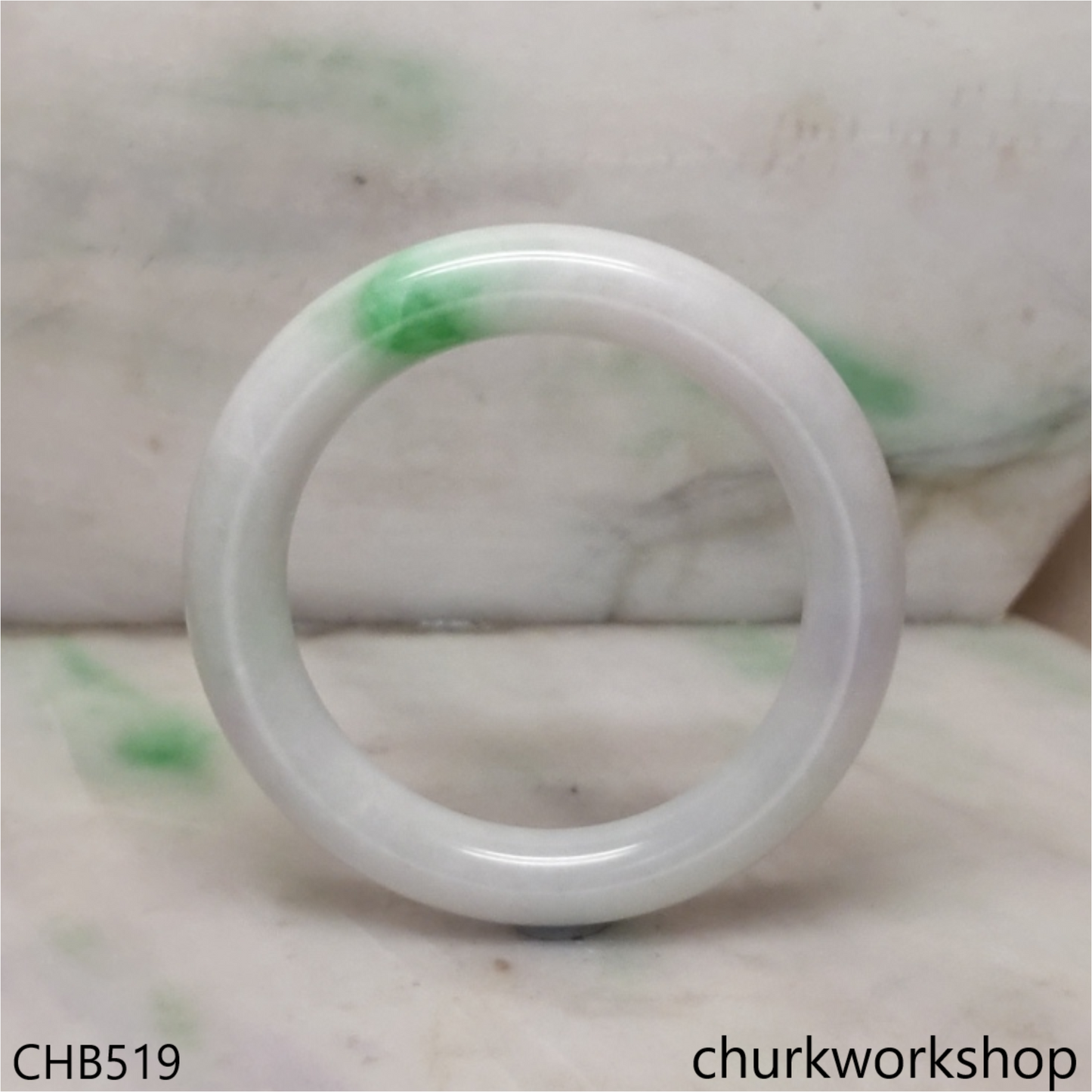 White base jade bangle