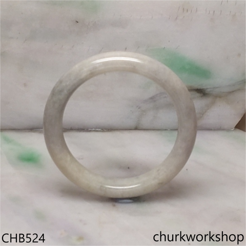 Grayish green jade bangle