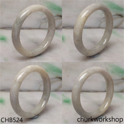 Grayish green jade bangle