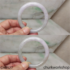 Light lavender jade bangle
