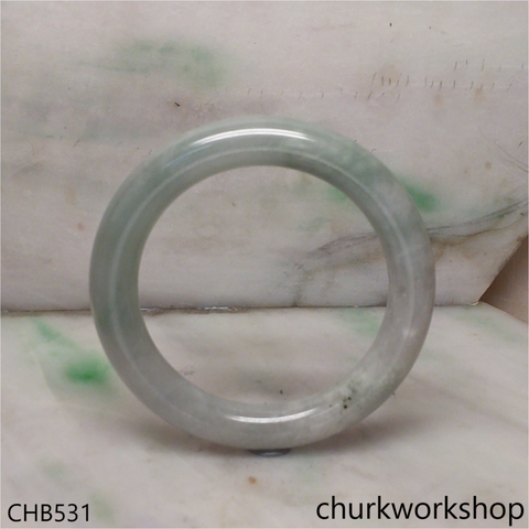 Large bluish green jade bangle