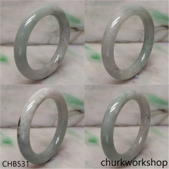 Large bluish green jade bangle