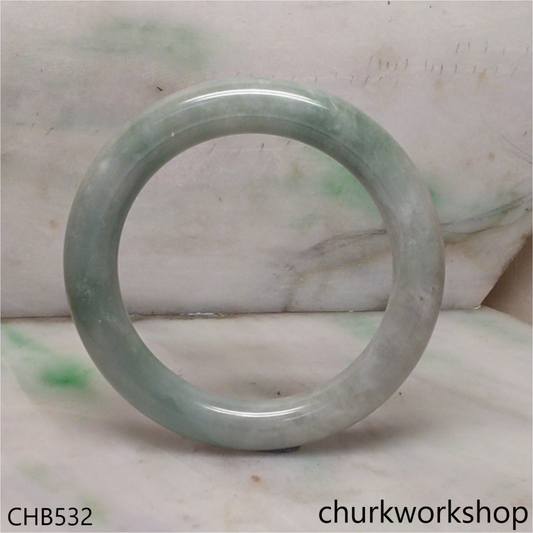Large bluish green jade bangle