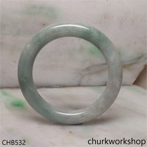 Large bluish green jade bangle