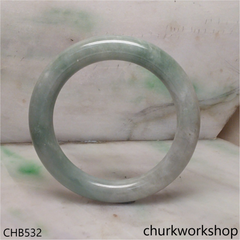 Large bluish green jade bangle