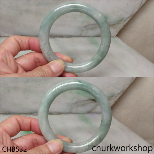 Large bluish green jade bangle