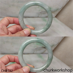 Large bluish green jade bangle
